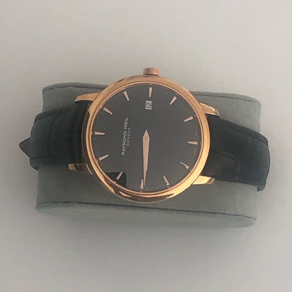 RAYMOND WEIL GENEVE STAINLESS STEEL WATCH WITH BOX